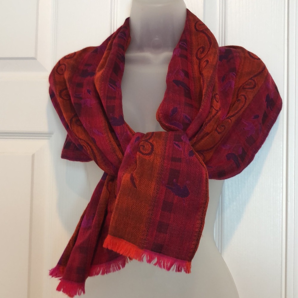 Marc Rozier Stunning Silk/Wool Scarf Shawl. Made in France